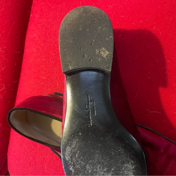 Salvatore Ferragamo Red Velvet flats Size 7 - Picture 3 of 4